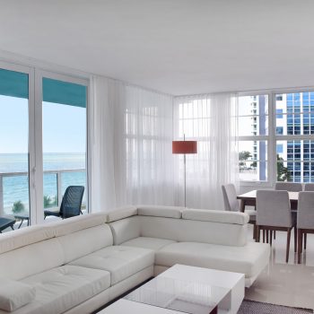 Living Room of an apartment at Seacoast Suites apartments on Miami Beach